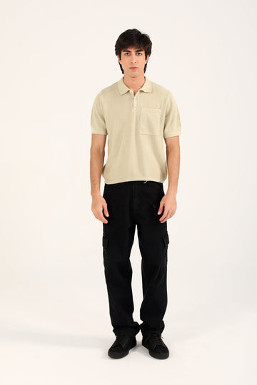 RELAXED FIT KNITTED POLO