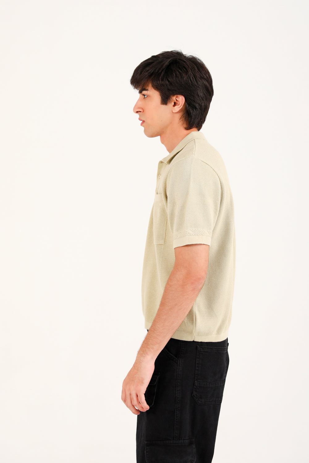 RELAXED FIT KNITTED POLO
