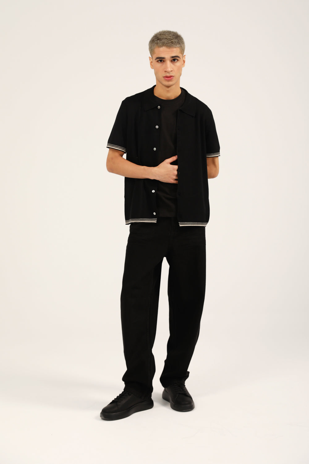 BUTTON DOWN KNITTED POLO