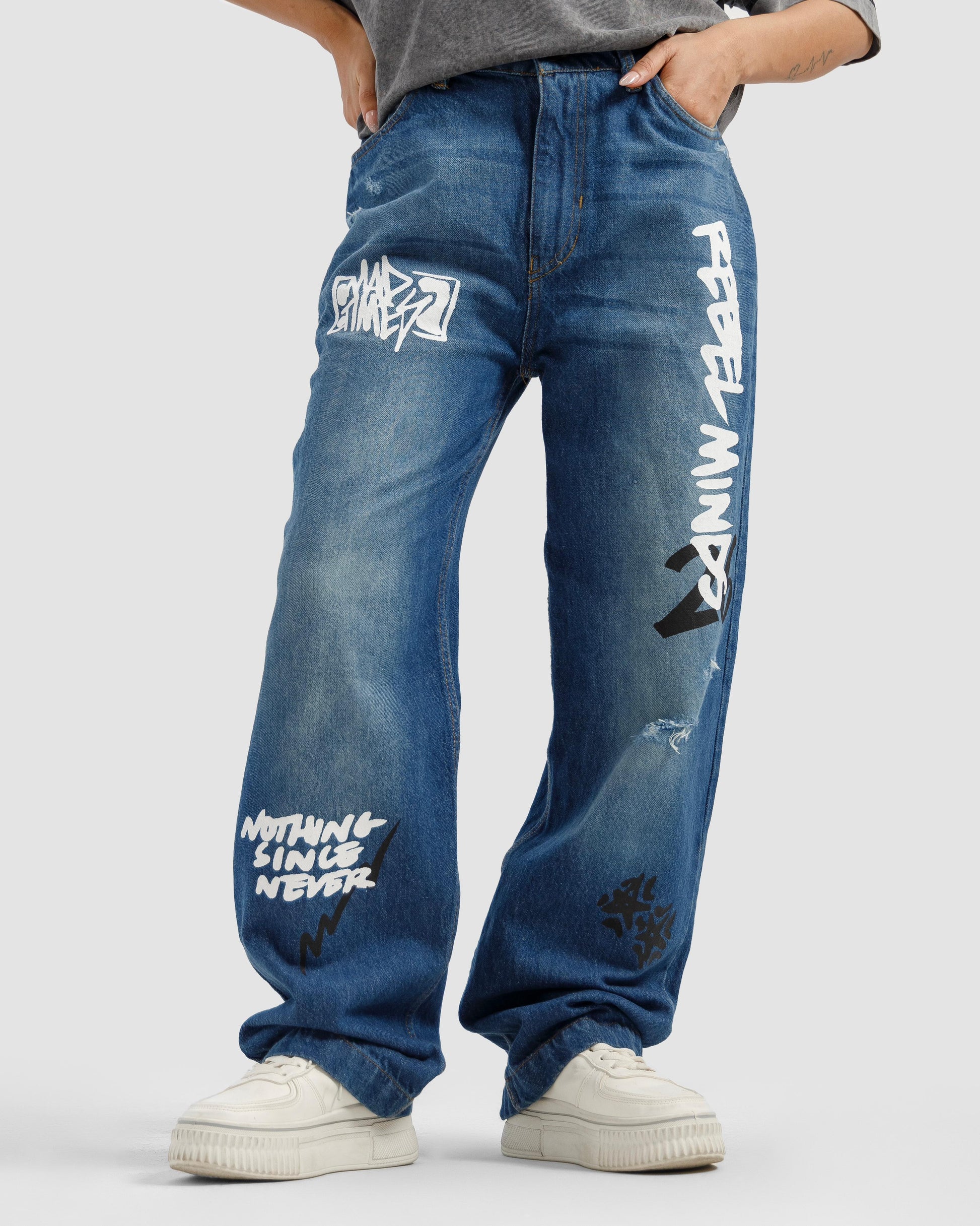 Rebel Straight Fit Jeans