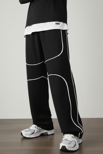 MEN's LOOSE FIT TROUSER - BLACK D6
