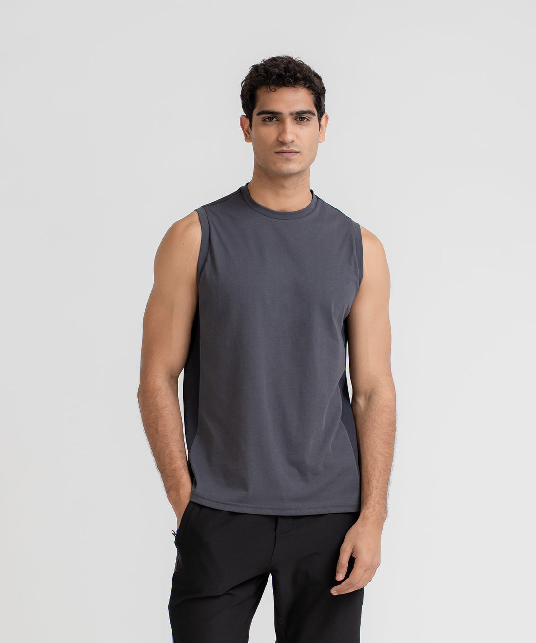 Men's B-Fit Contrast Mesh Muscle Top