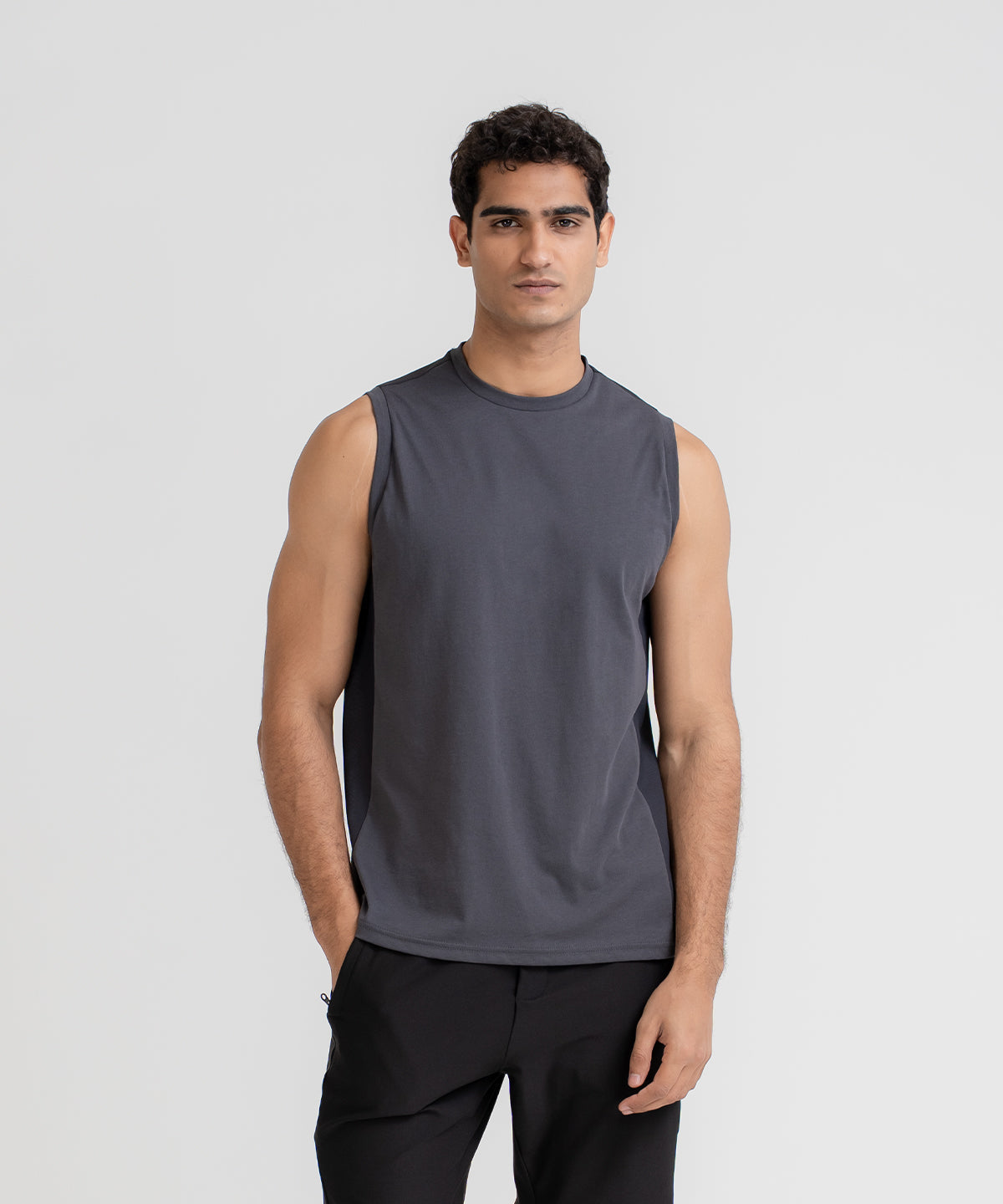 Men's B-Fit Contrast Mesh Muscle Top