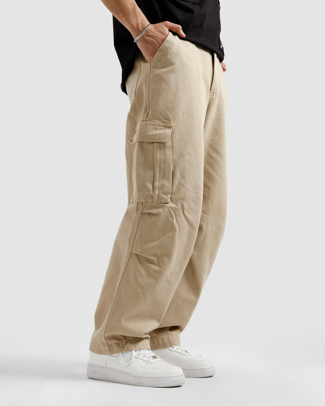 Washed Baggy Cargo Pants