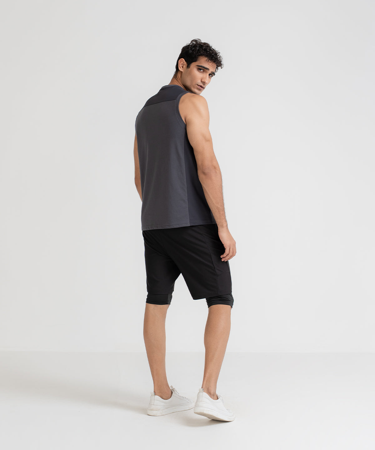 Men's B-Fit Contrast Mesh Muscle Top