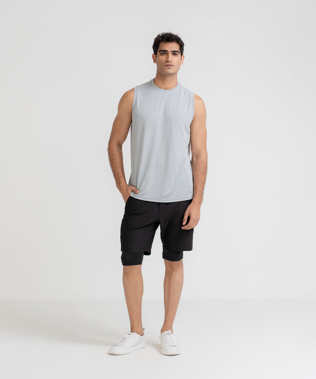 Men's B-Fit Contrast Mesh Muscle Top