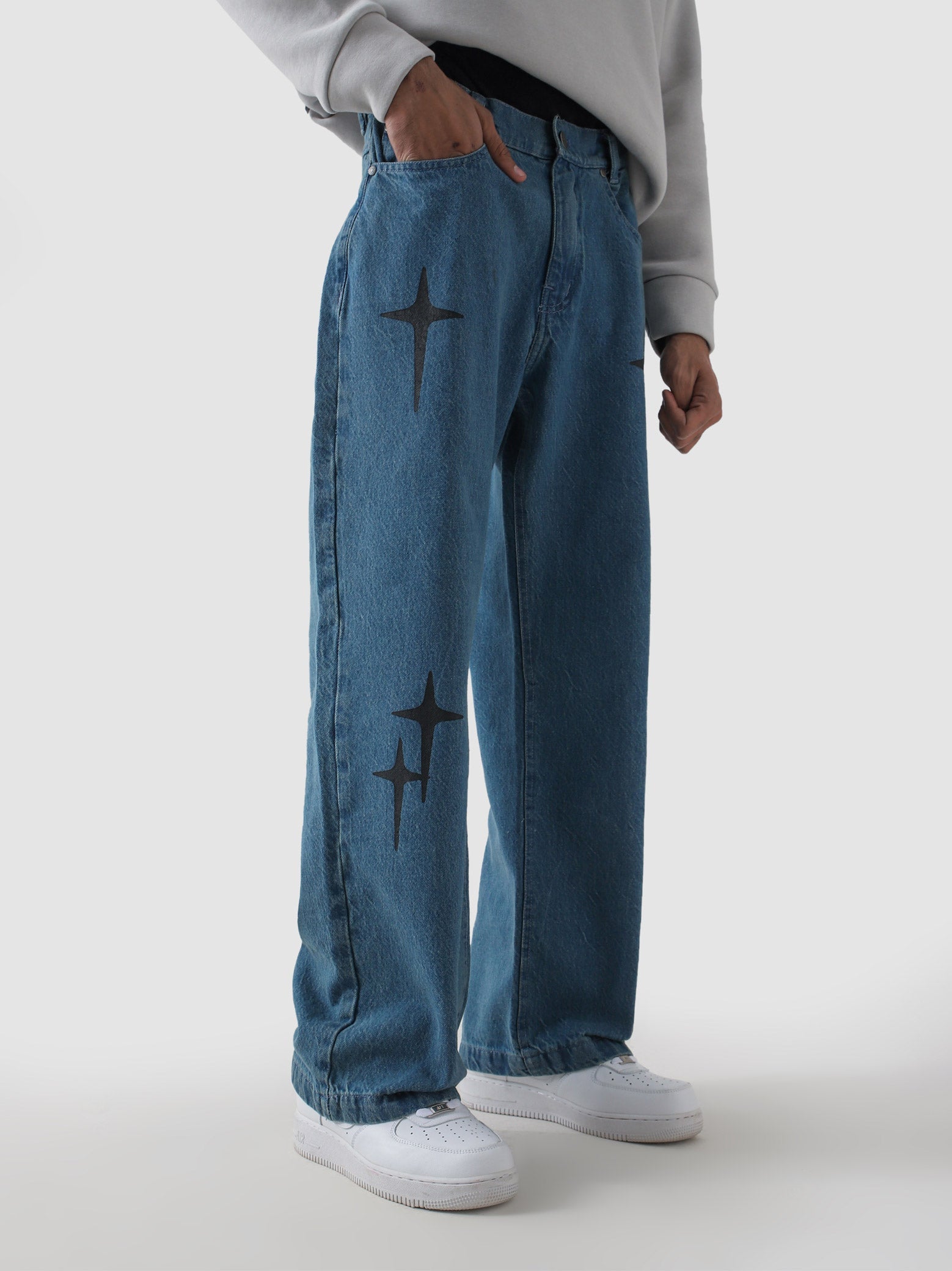 cross star denim blue - GROOVY