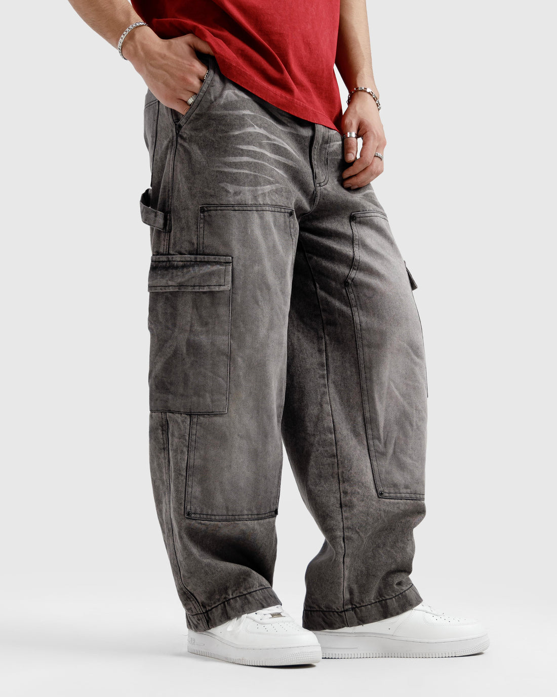 Loose Relaxed Carpenter Cargo Jeans