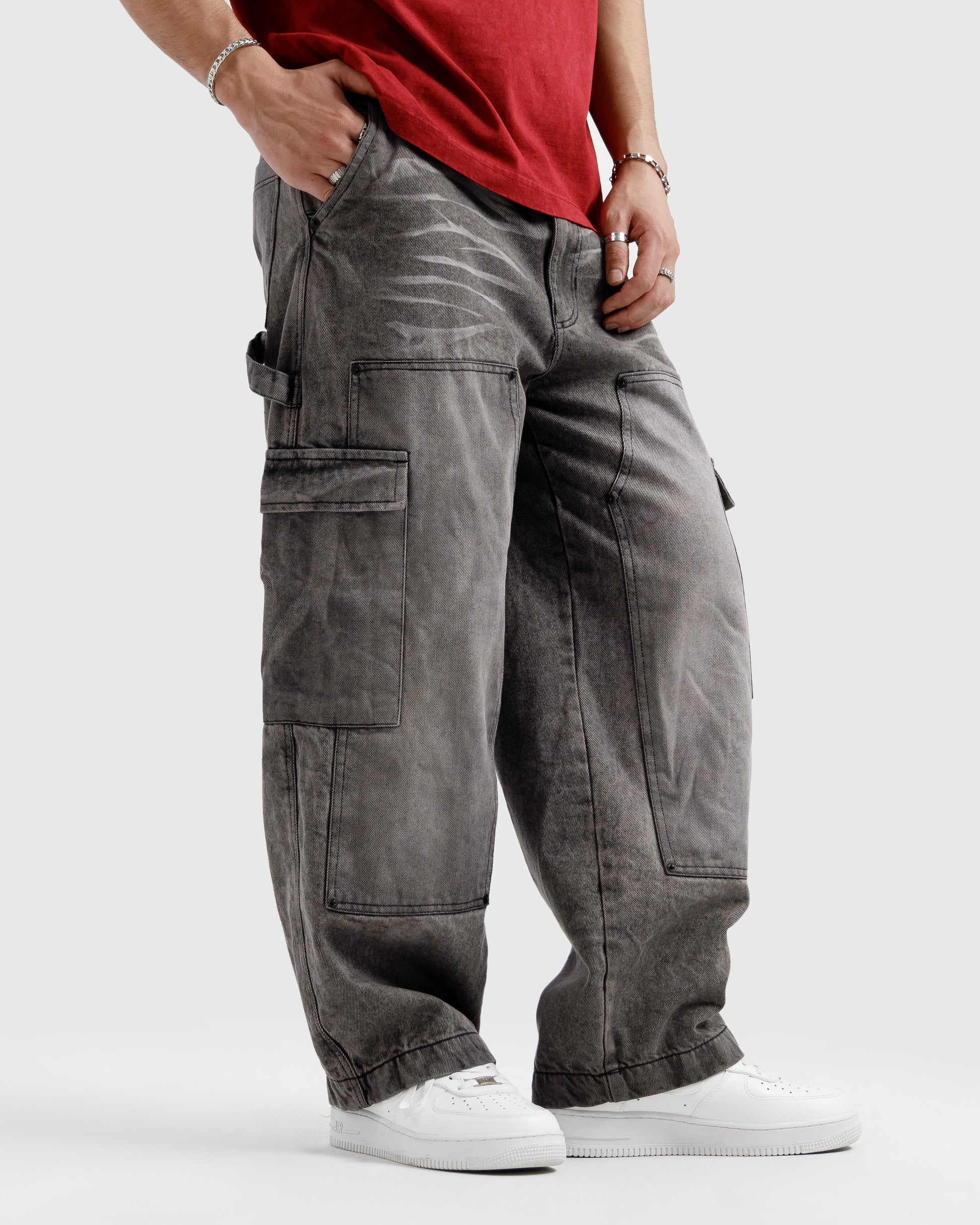 Loose Relaxed Carpenter Cargo Jeans