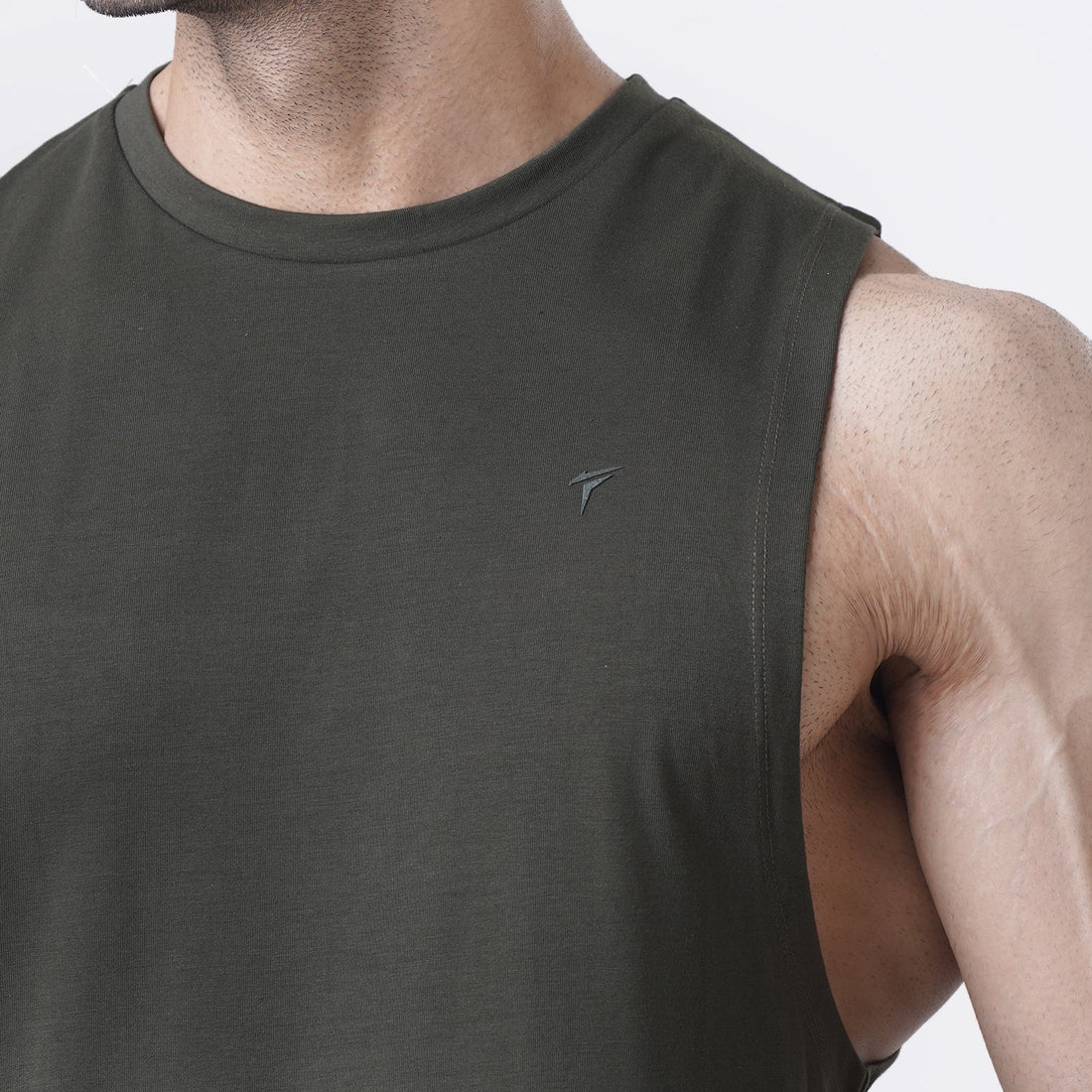 Tf-Olive Premium Deep Cut Tanks
