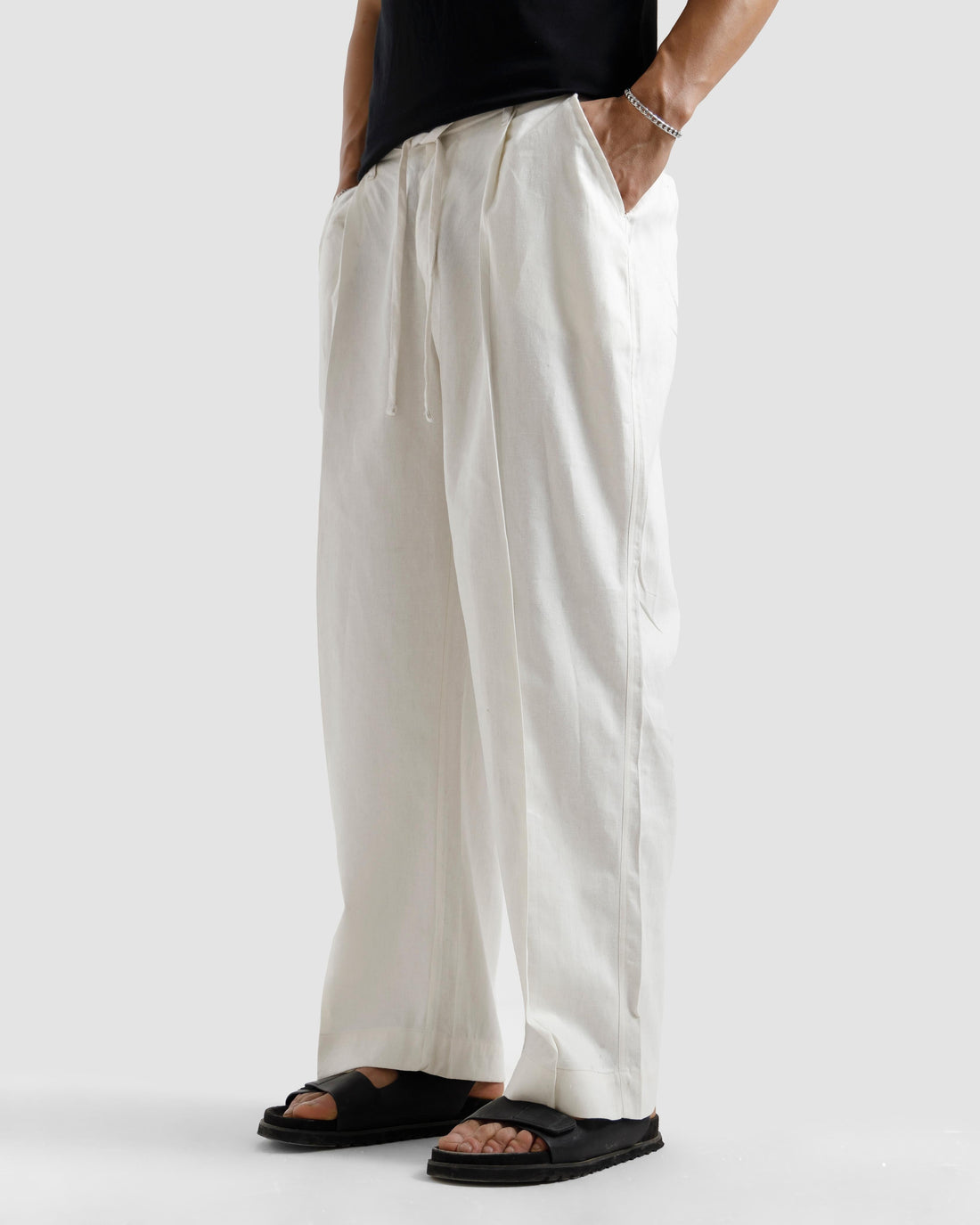 Tailored Linen Pleated Pants