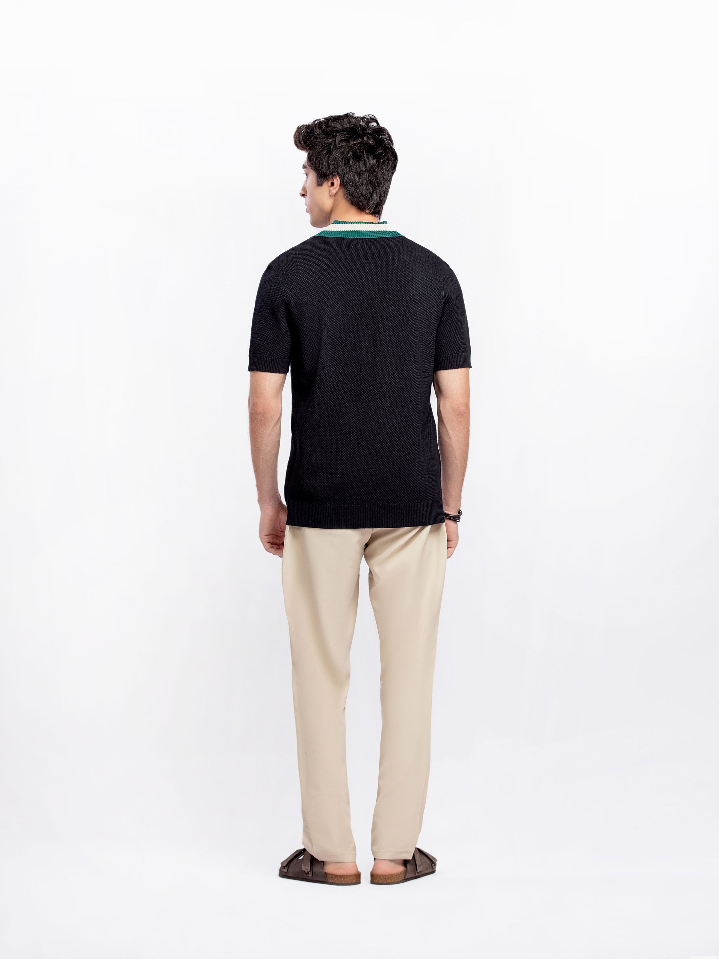 Knitted Textured Polo - FMTCP5-224