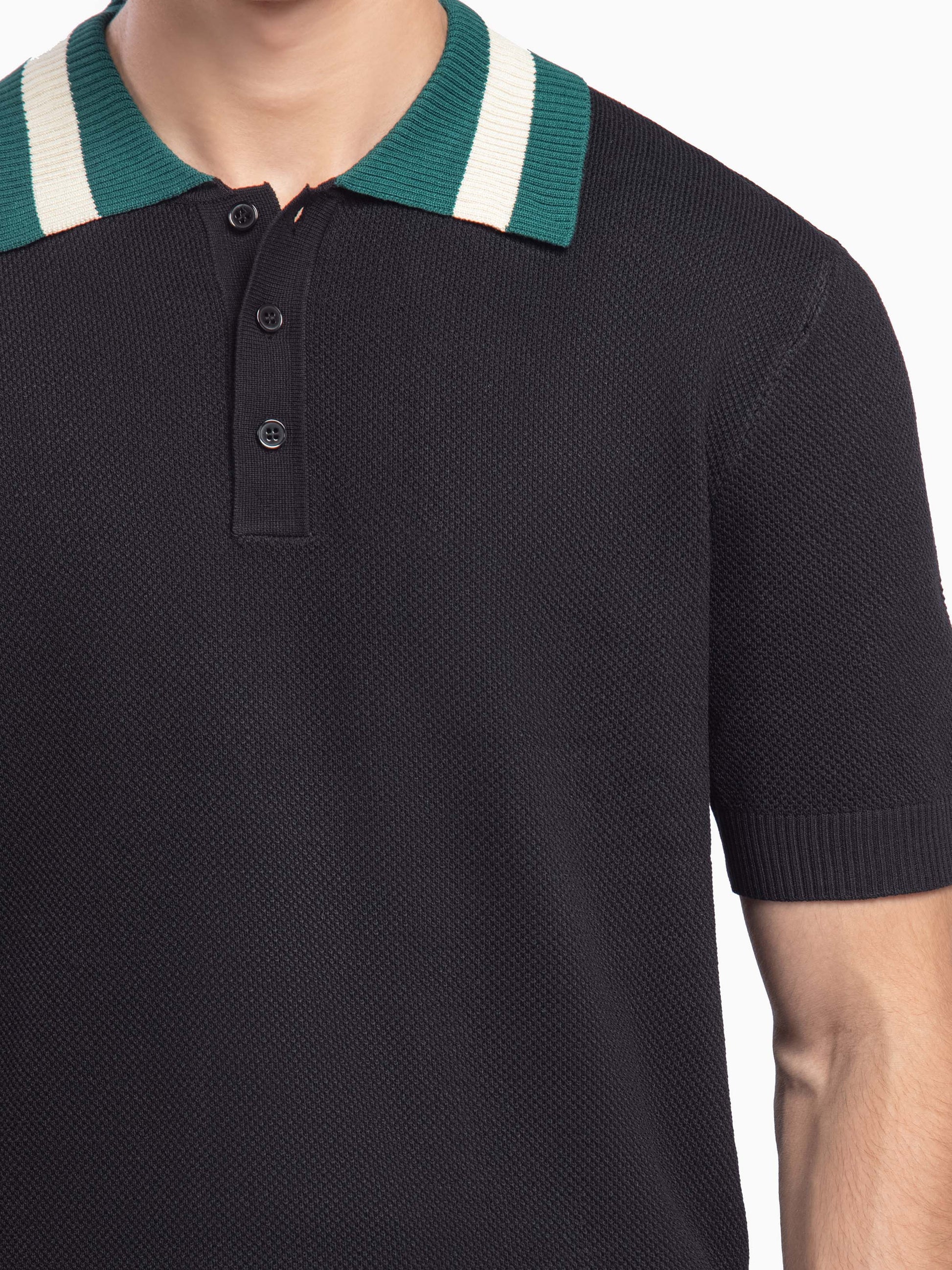 Knitted Textured Polo - FMTCP5-224
