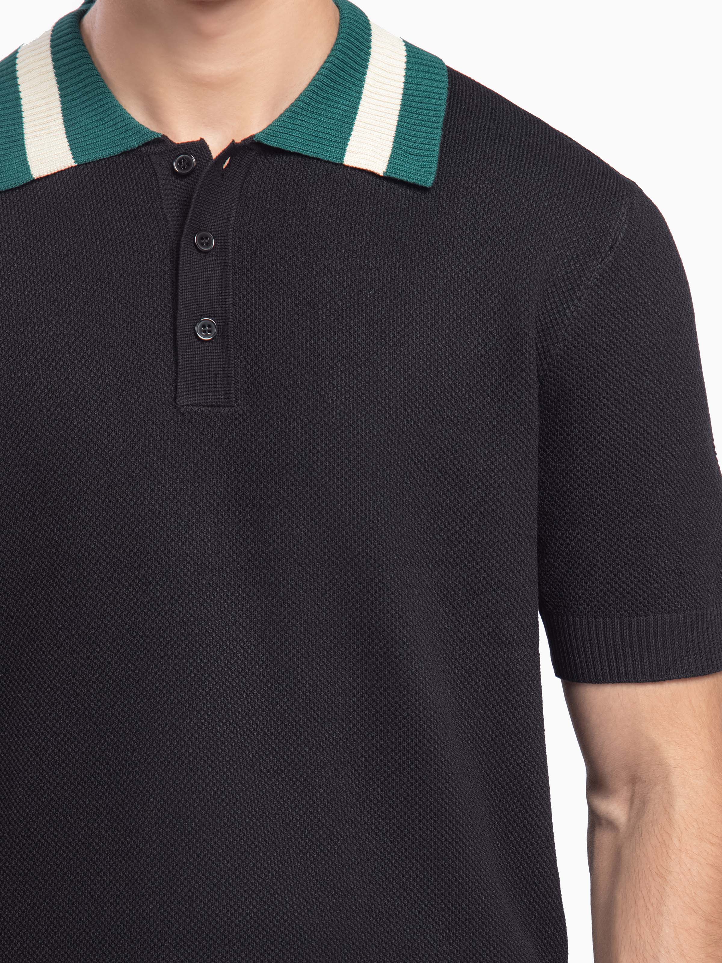 Knitted Textured Polo - FMTCP5-224
