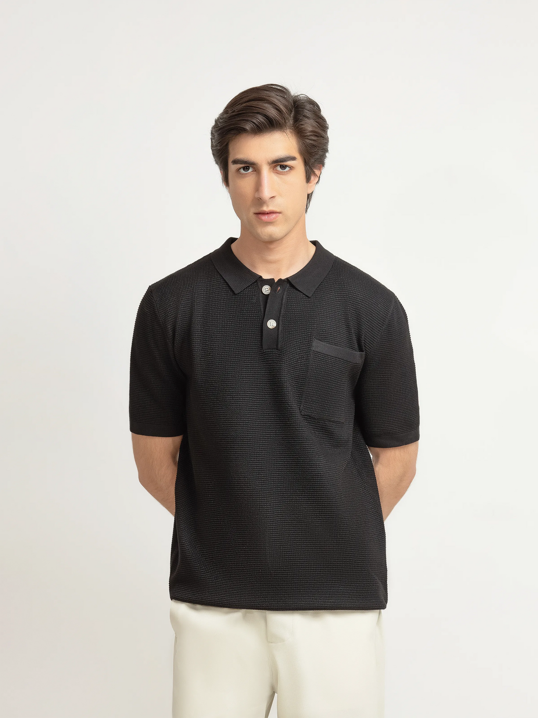 Textured Knit Polo - FMTCP6-252