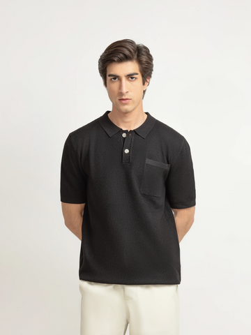 Textured Knit Polo - FMTCP6-252