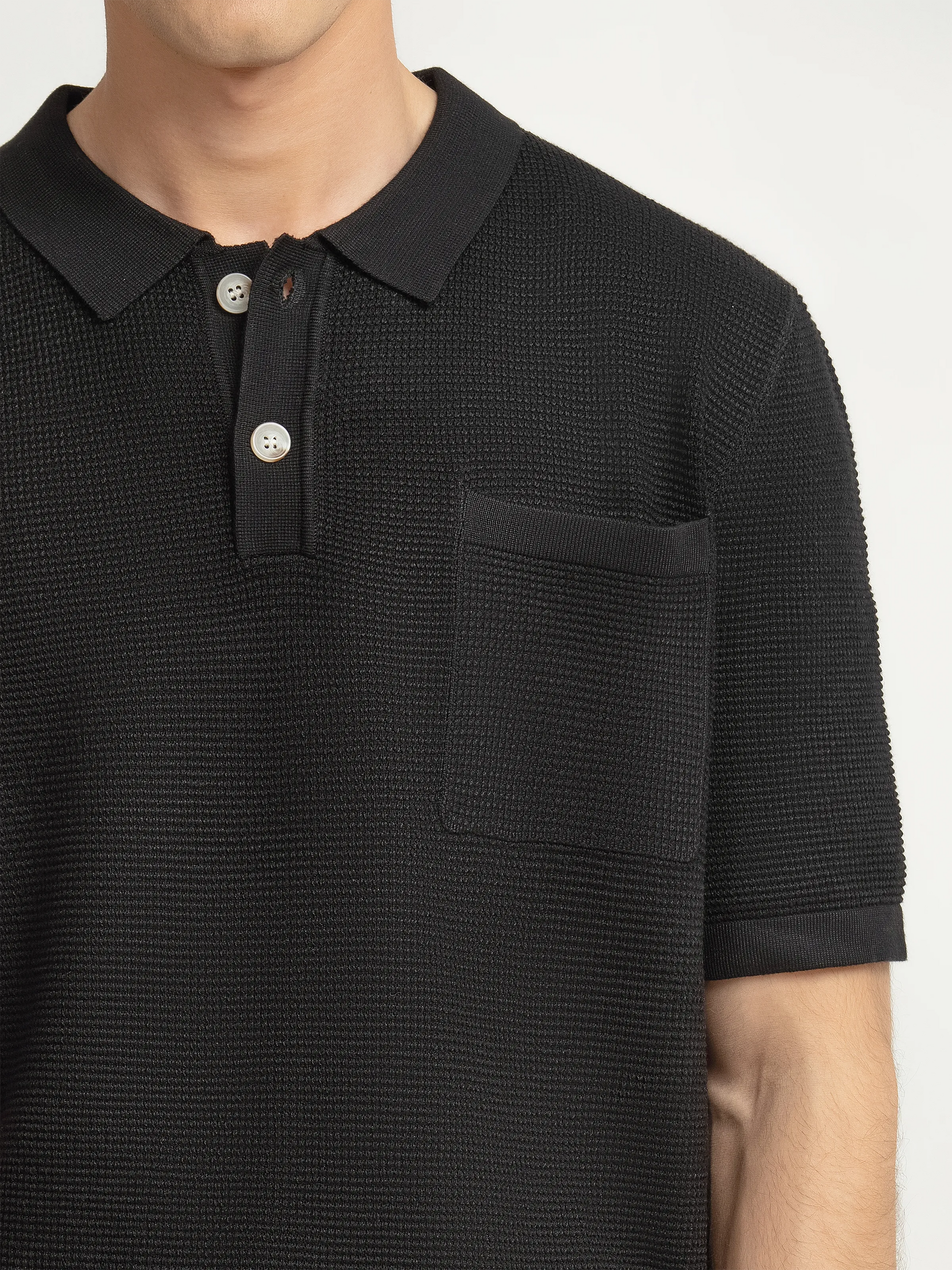 Textured Knit Polo - FMTCP6-252