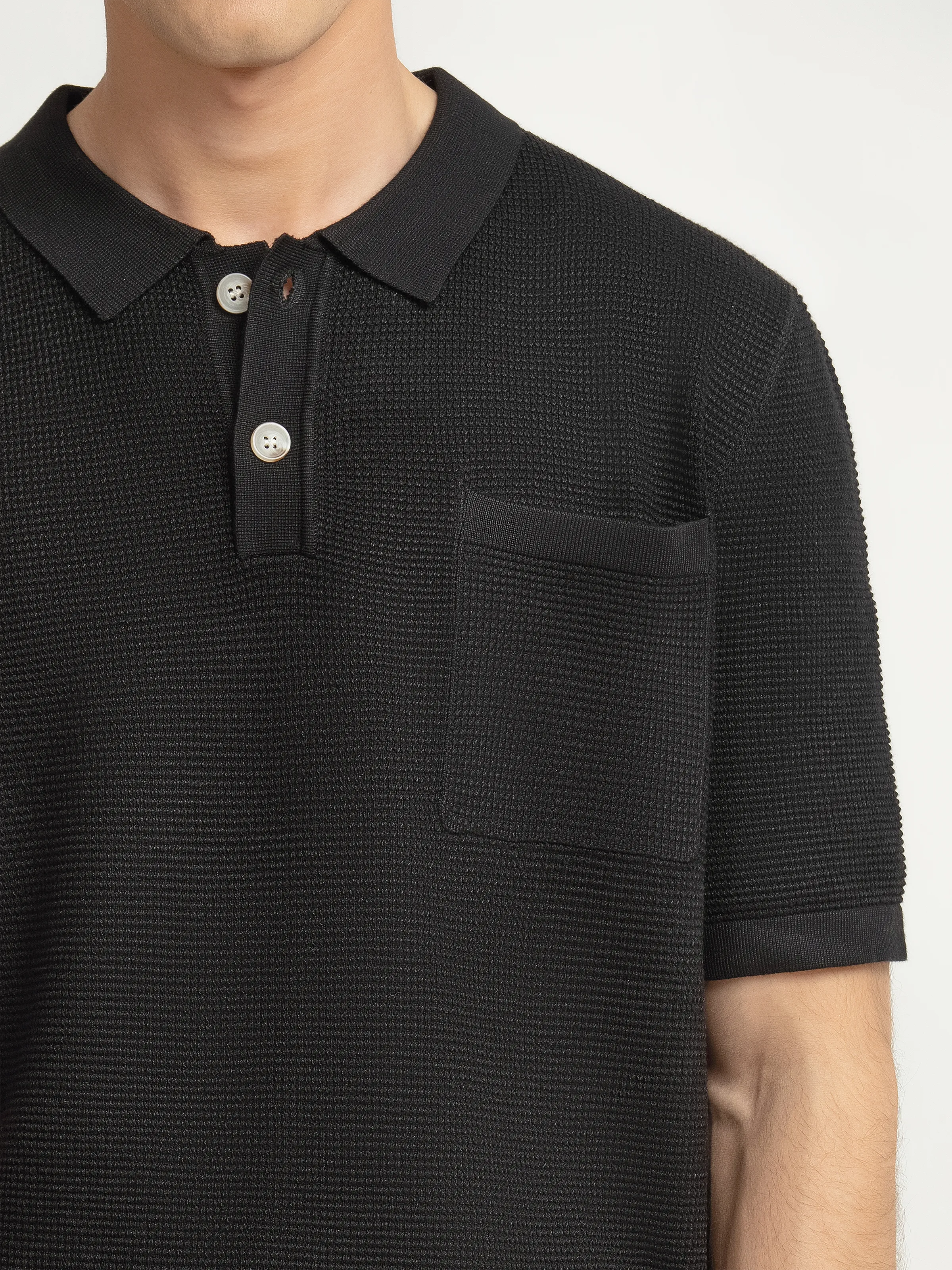Textured Knit Polo - FMTCP6-252