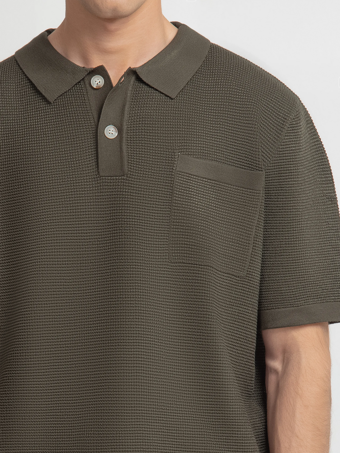 Textured Knit Polo - FMTCP6-254