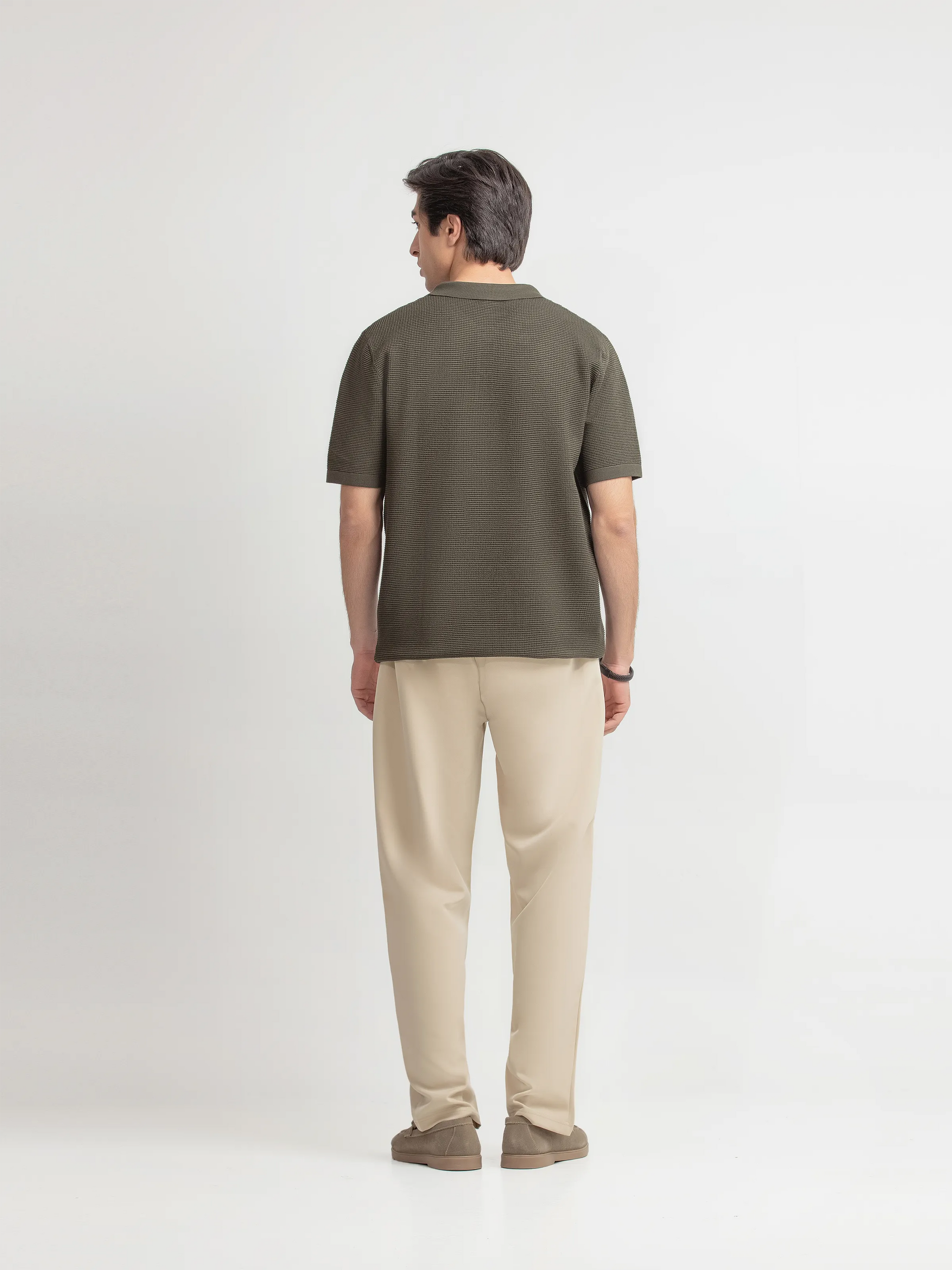 Textured Knit Polo - FMTCP6-254