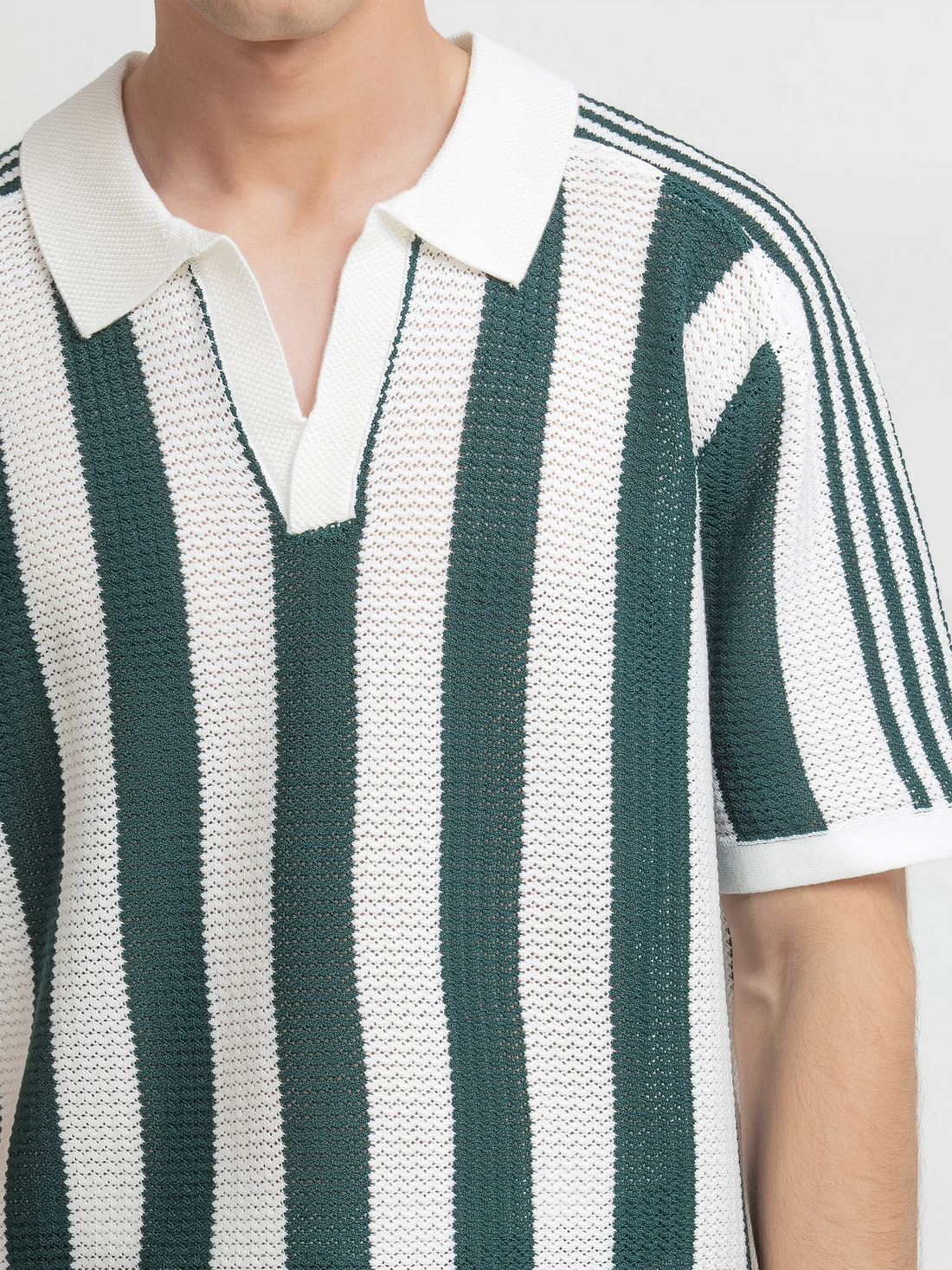Striped Knitted Polo - FMTCP6-255