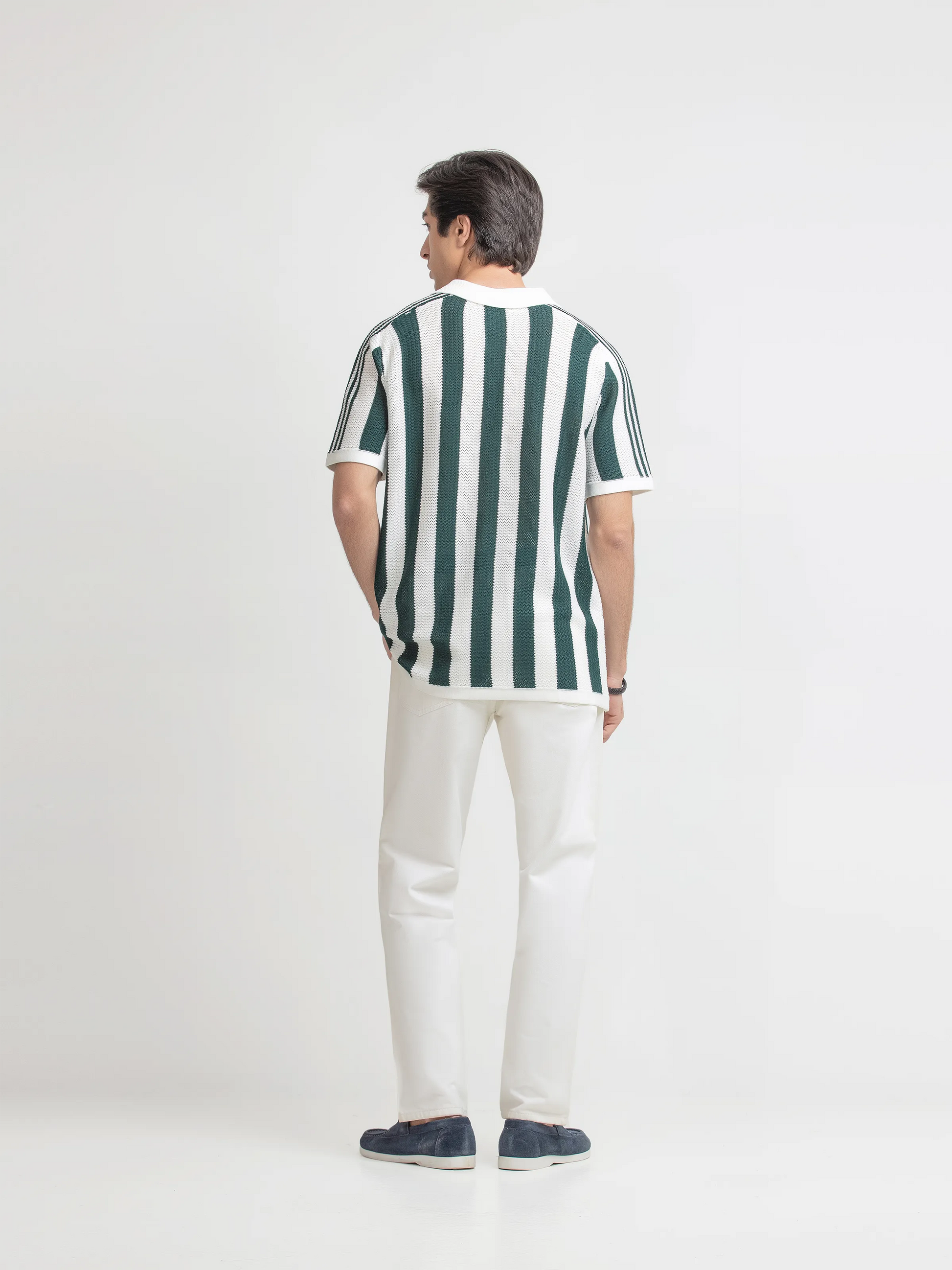 Striped Knitted Polo - FMTCP6-255