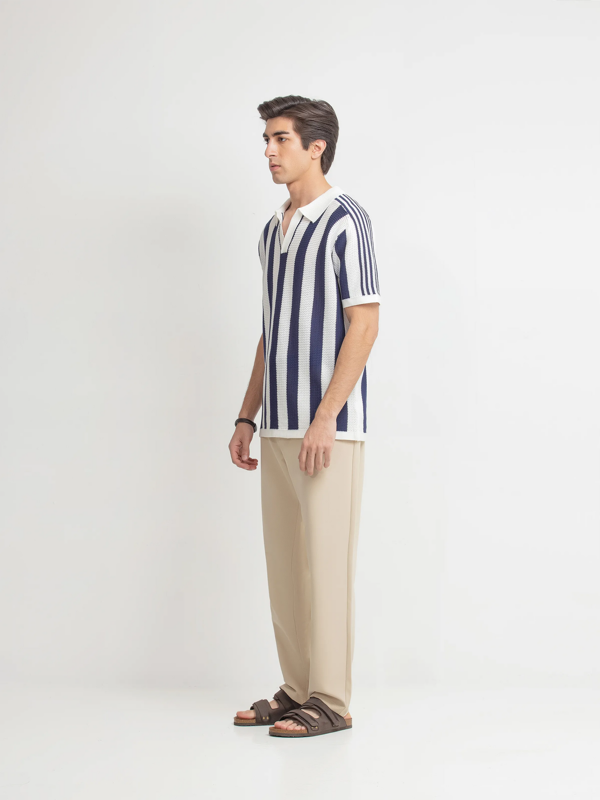 Striped Knitted Polo - FMTCP6-256