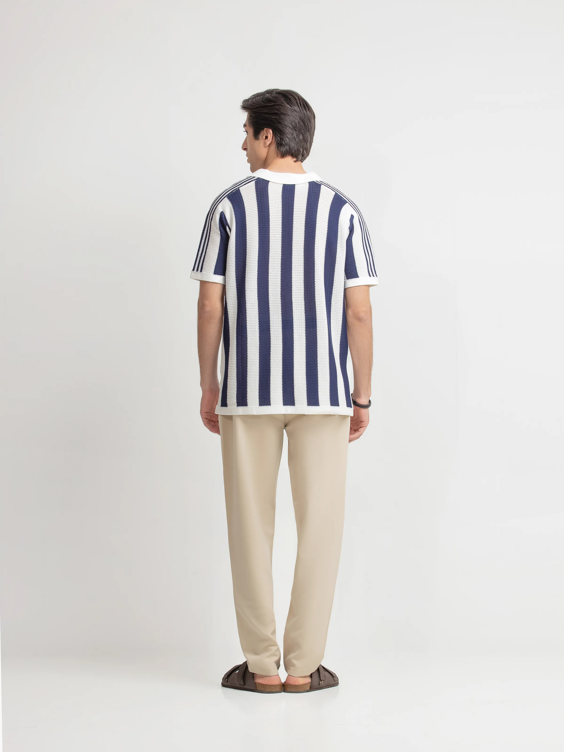 Striped Knitted Polo - FMTCP6-256