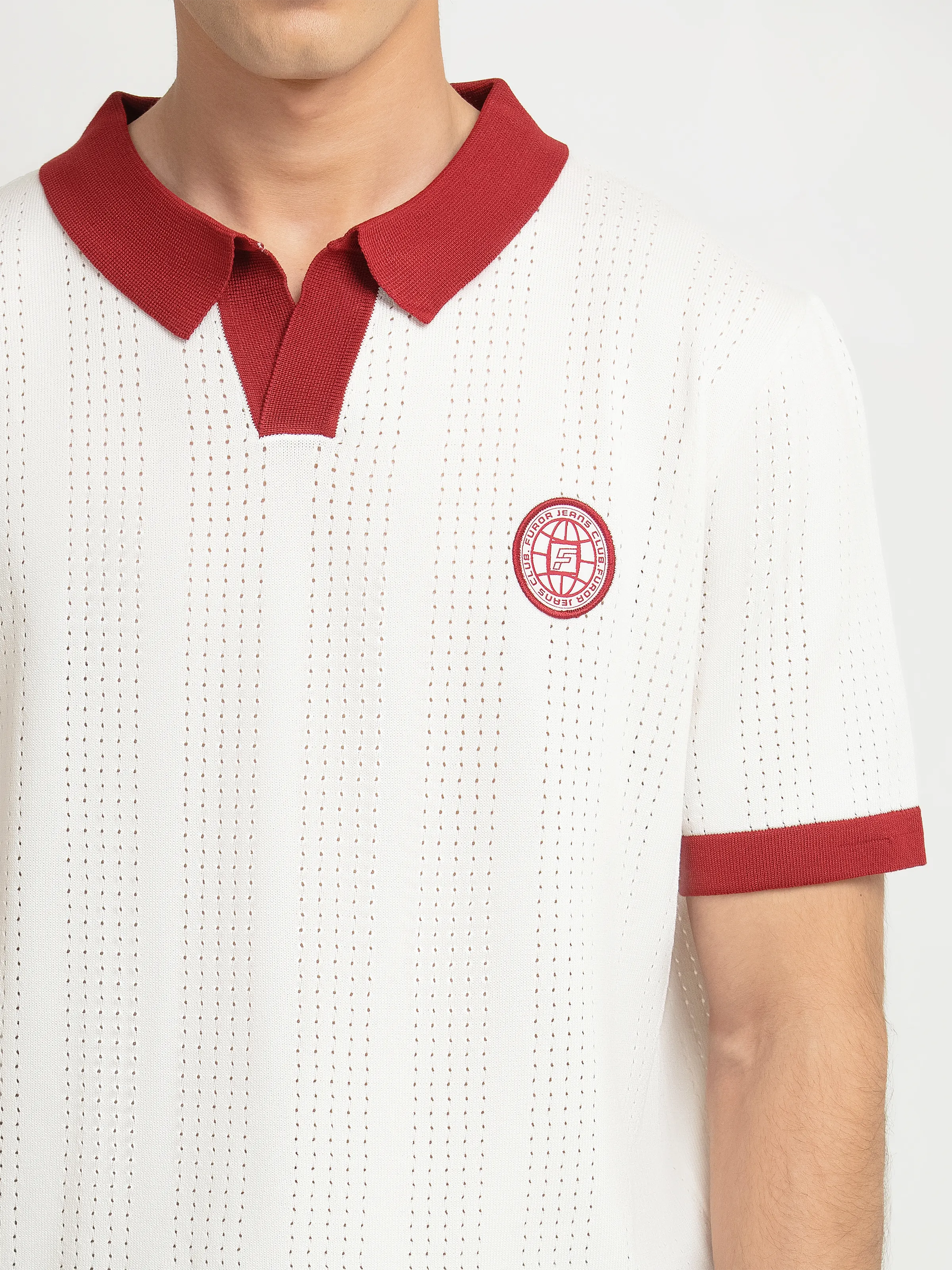 Textured Knit Polo - FMTCP6-257