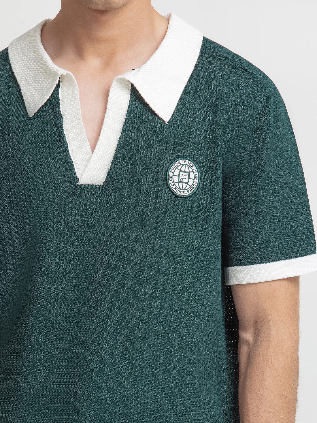 Textured Knit Polo - FMTCP6-259