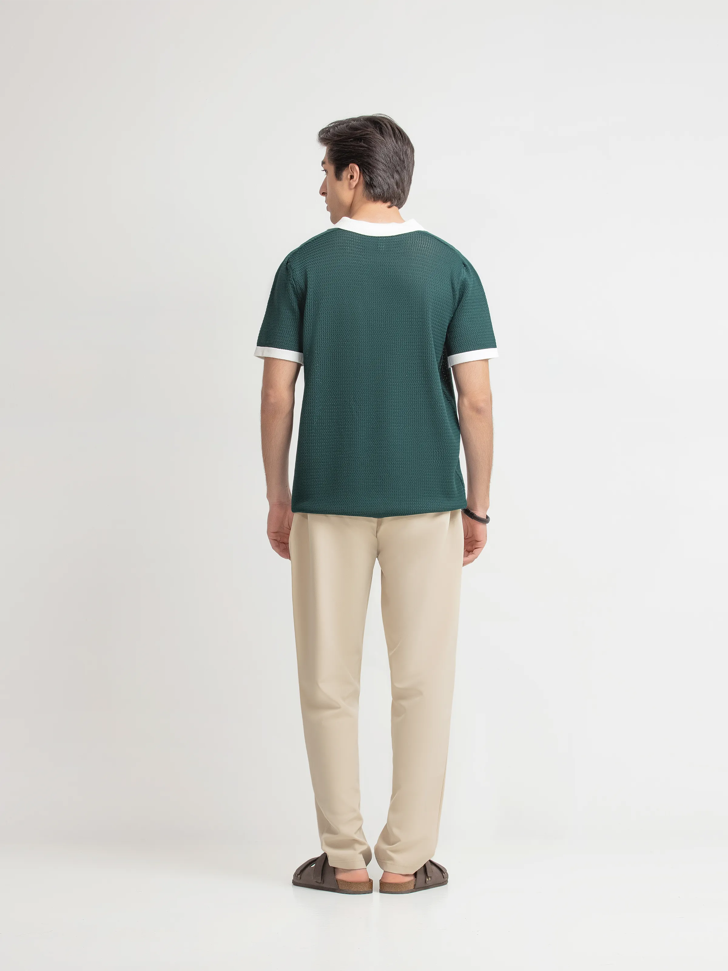 Textured Knit Polo - FMTCP6-259