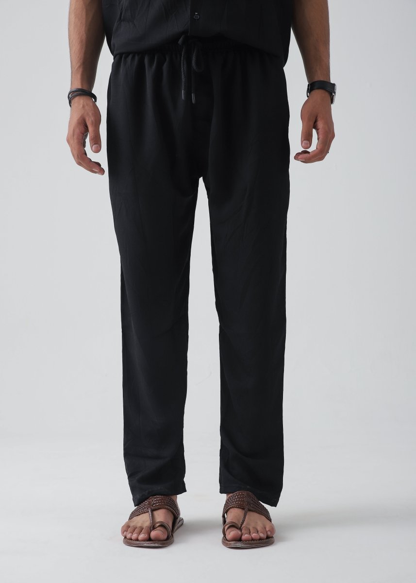 Black Relax Fit Trouser - Vastah Official®