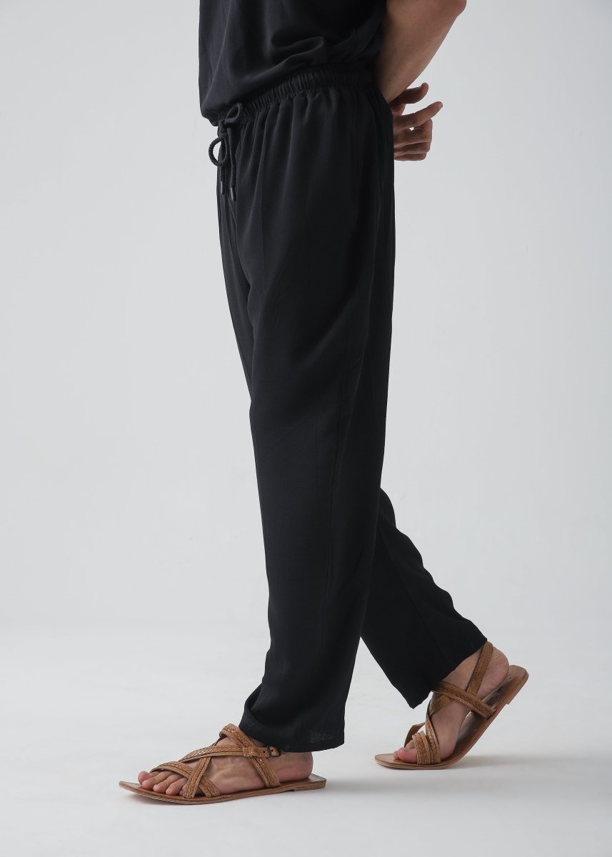 Cloud Black Relax Fit Trouser - Vastah Official®