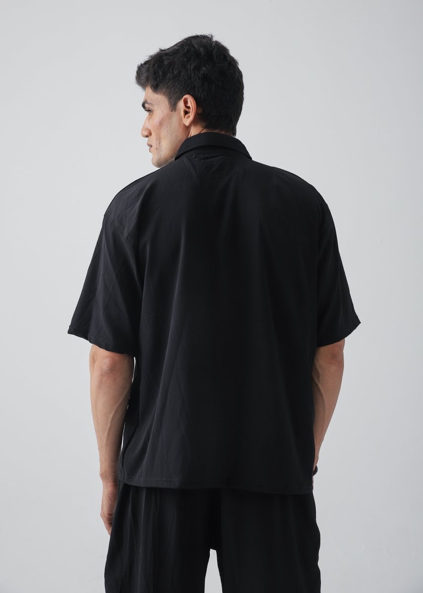Cloud Black Texture Polo - Vastah Official®