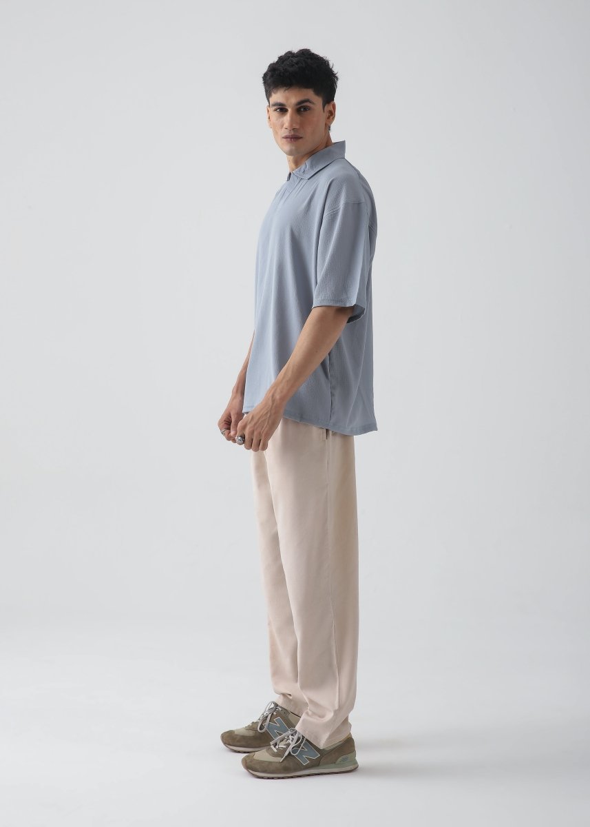Cloud Blue Texture Polo - Vastah Official®