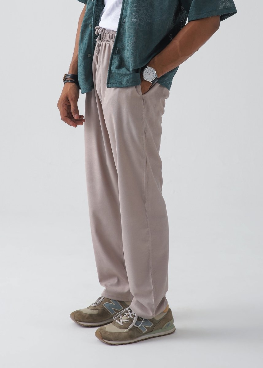 Stone Beige Relax Fit Trouser - Vastah Official®